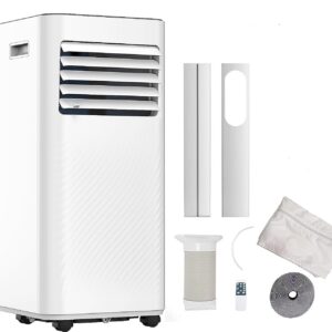 AuraHome Portable Air Conditioner 9000 BTU 4-in-1 Air Conditioner, Dehumidifier, Cooling Fan with 2 Fan Speeds, Digital Display & Remote Control