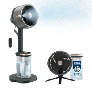 Shark FlexBreeze Pro Mist Cordless Indoor & Outdoor Fan with Outdoor Misting System, 20m Cooling Reach, 24hr Runtime, Pedestal & Table Fan